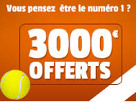 Paris sur le tennis: la cagnotte de 3 000€ de France-Pari 